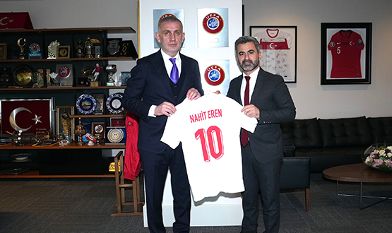 Nahit Eren'den, TFF Başkanı Hacıosmanoğlu'na Ziyaret